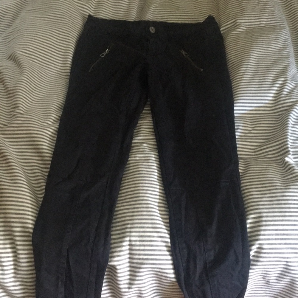 Super stretch black jeggings from AE